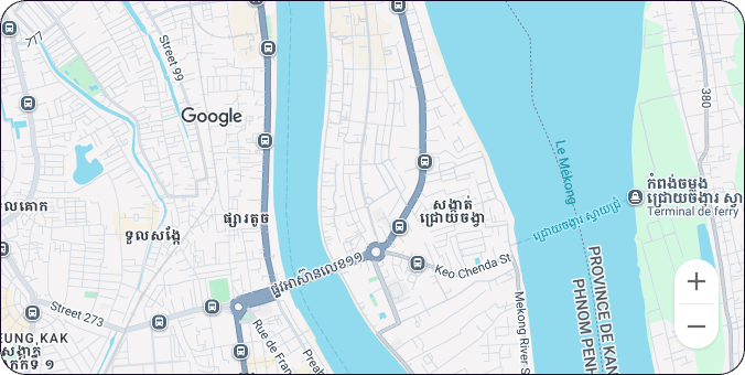 Map of central Phnom Penh