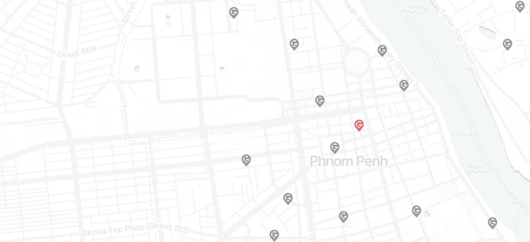 Map of GLO salons in Phnom Penh